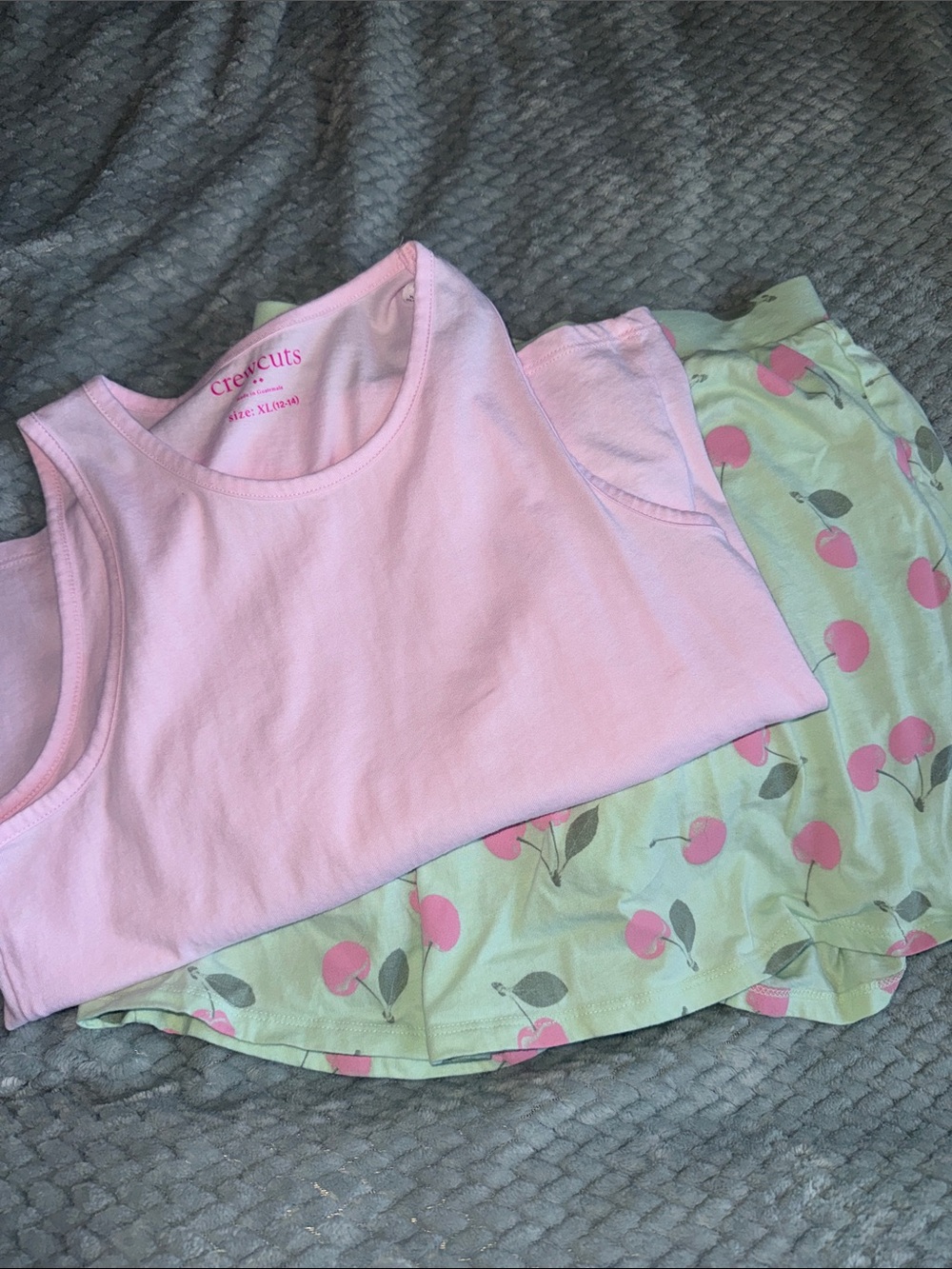 Crewcuts Light Pink Tank Carter’s Cherry-Print Skirt